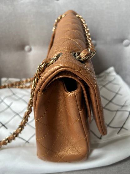 Chanel Jumbo Double Flap in Gold Caviar (RRP £9,670)