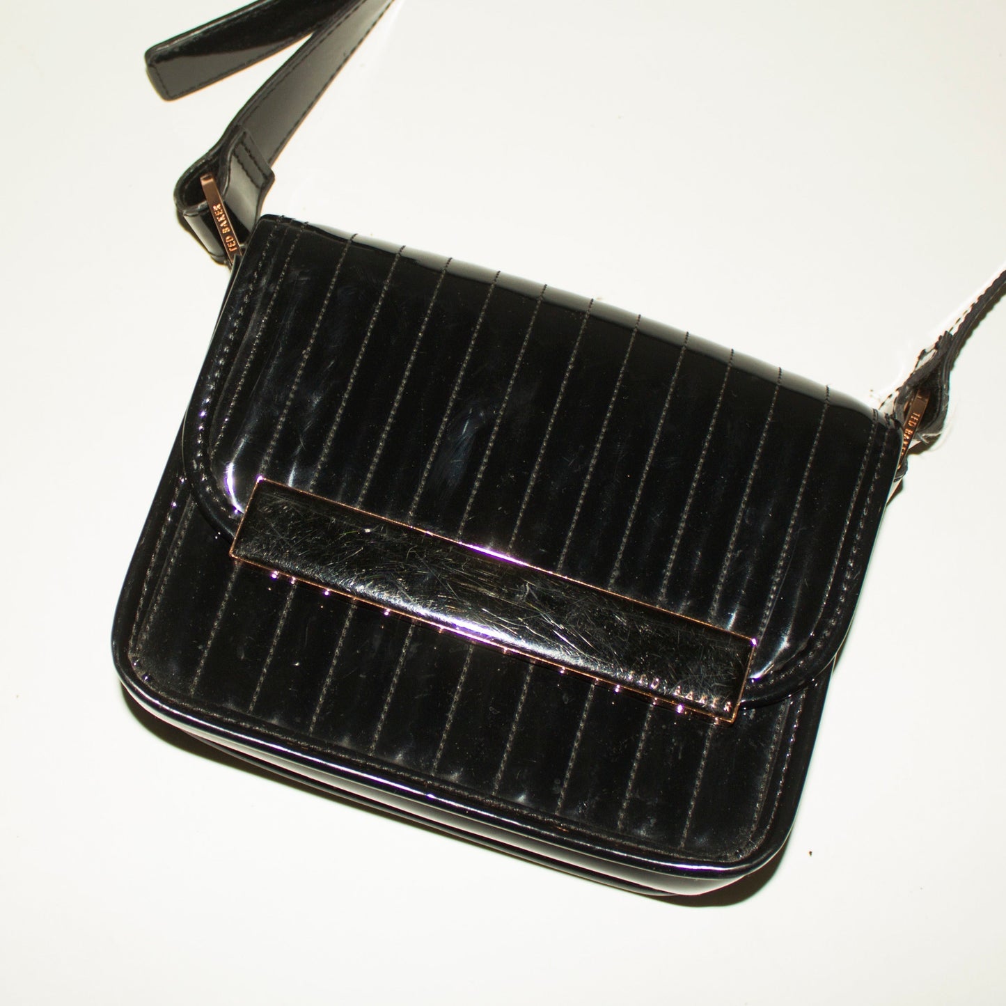 TED BAKER Black Patent Leather Crossbody