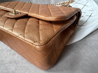Chanel Jumbo Double Flap in Gold Caviar (RRP £9,670)