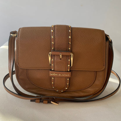 MICHAEL KORS Lillian Buckle Small Leather Crossbody