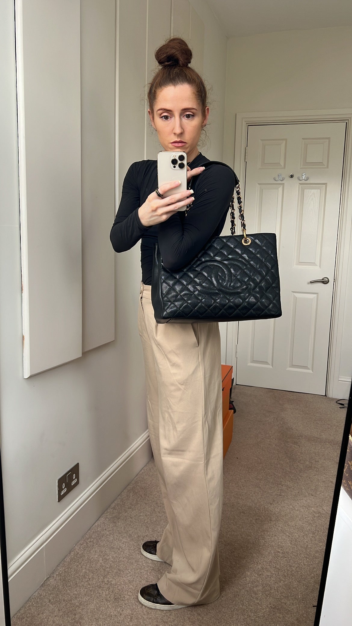 Chanel Caviar Black Luxury Tote Style 2