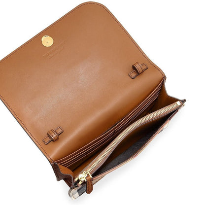 Hampshire House Check & Leather Crossbody Brown