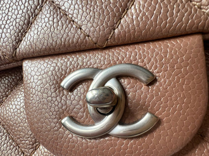 Chanel Jumbo Double Flap in Gold Caviar (RRP £9,670)