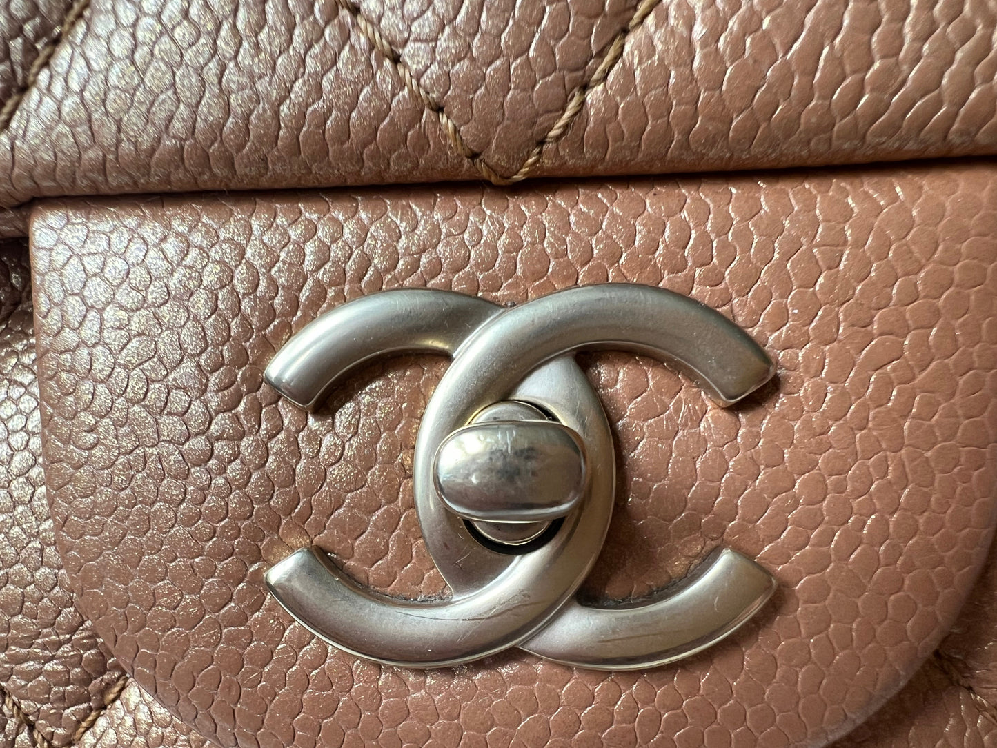 Chanel Jumbo Double Flap in Gold Caviar (RRP £9,670)