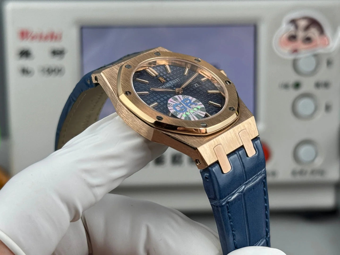 Audemars Piguet Royal 33mm Blue Dial Blue Crocodile Leather