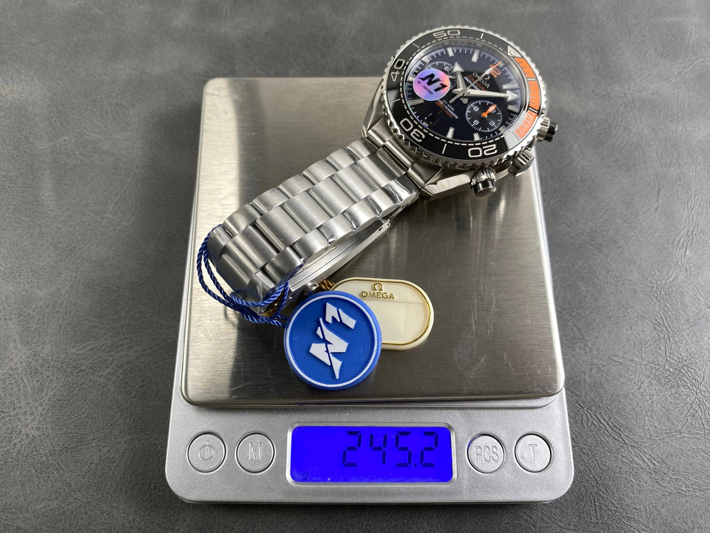 Omega Seamaster 46mm Black Dial Black Orange Bezel Steel