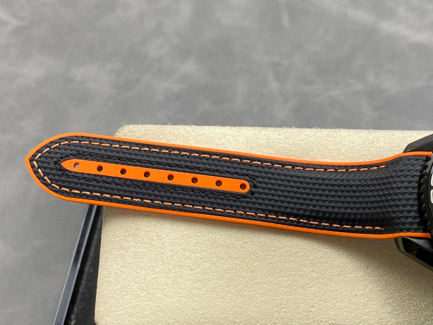 Omega Seamaster 46mm Black Dial Black Orange Rubber Strap