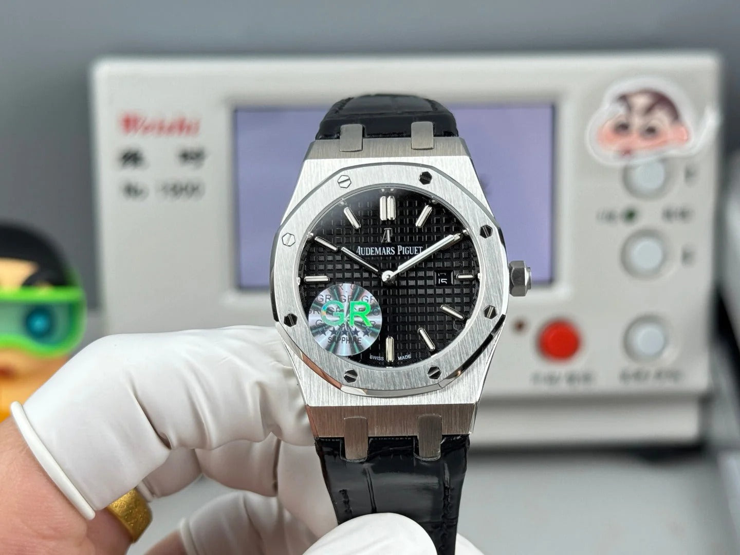 Audemars Piguet Royal 33mm Black Dial Black Crocodile Leather