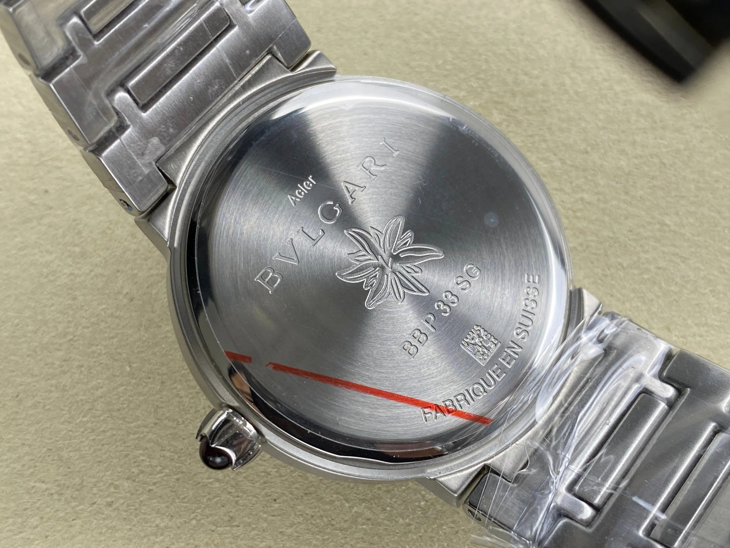 BVLGARI 33mm Blue Dial Diamond Numerals Steel