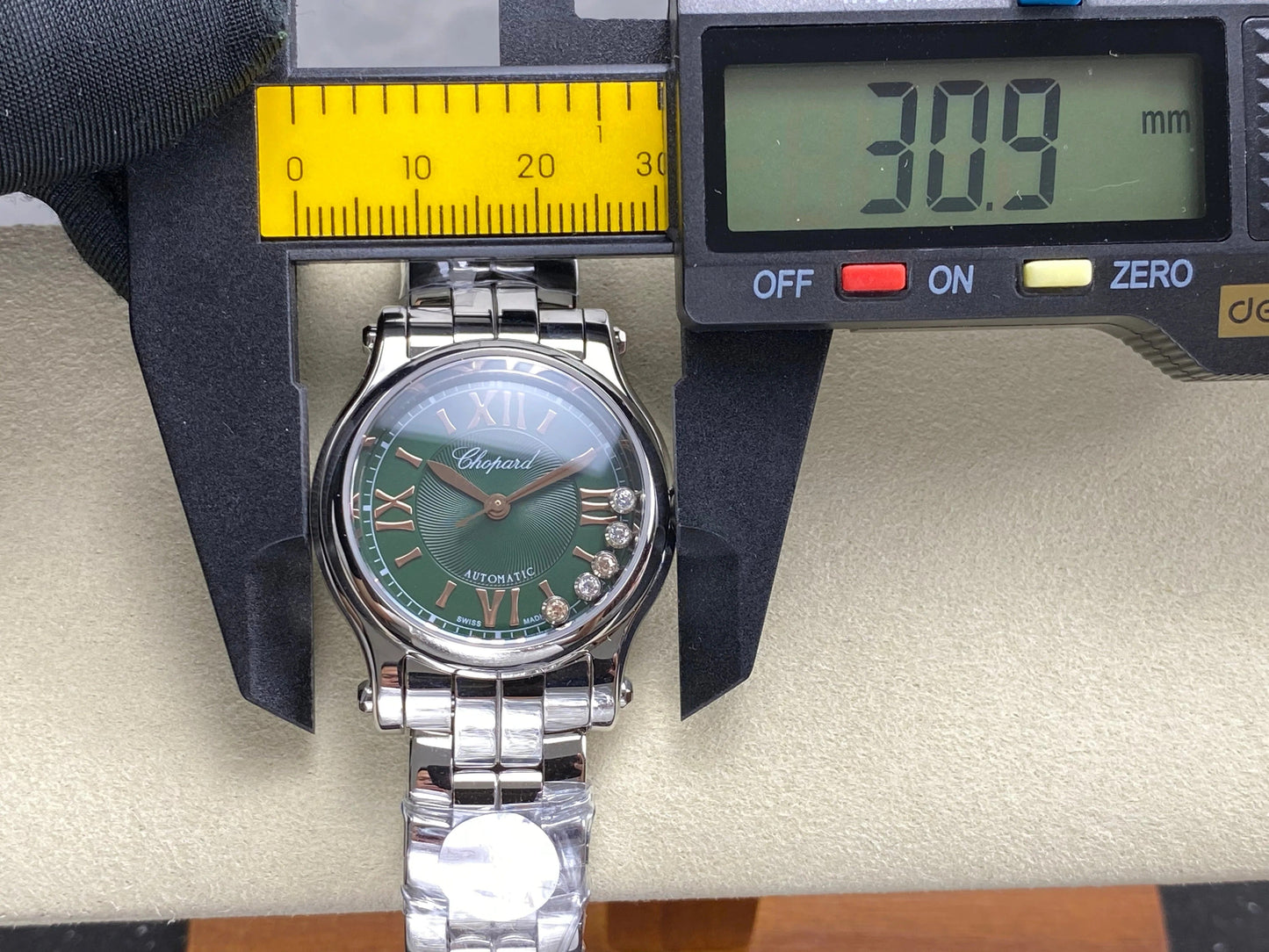 Chopard Happy Sport 30mm Green Diamond Dial Steel