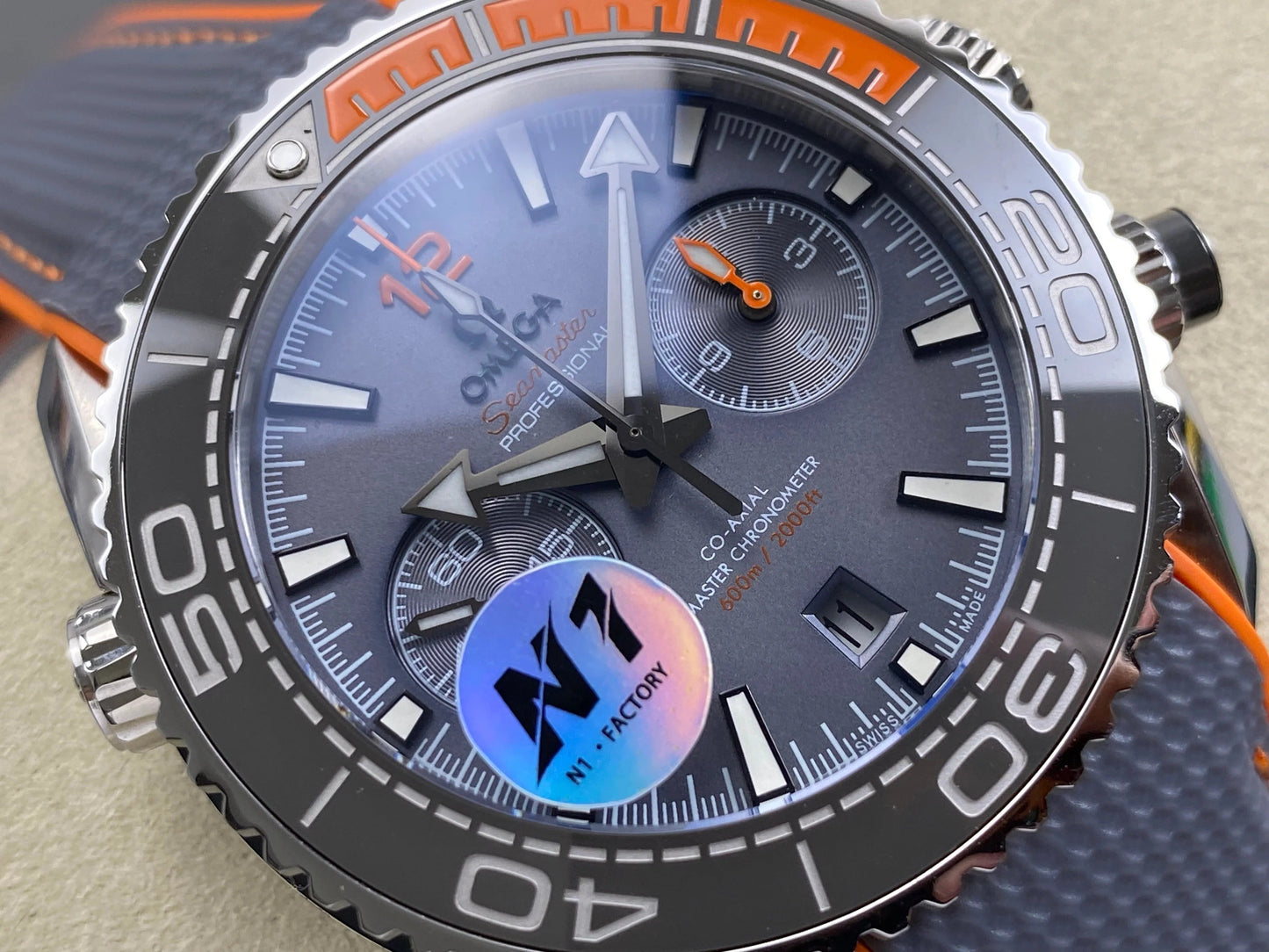 Omega Seamaster 46mm Dark Gray Dial Rubber Strap