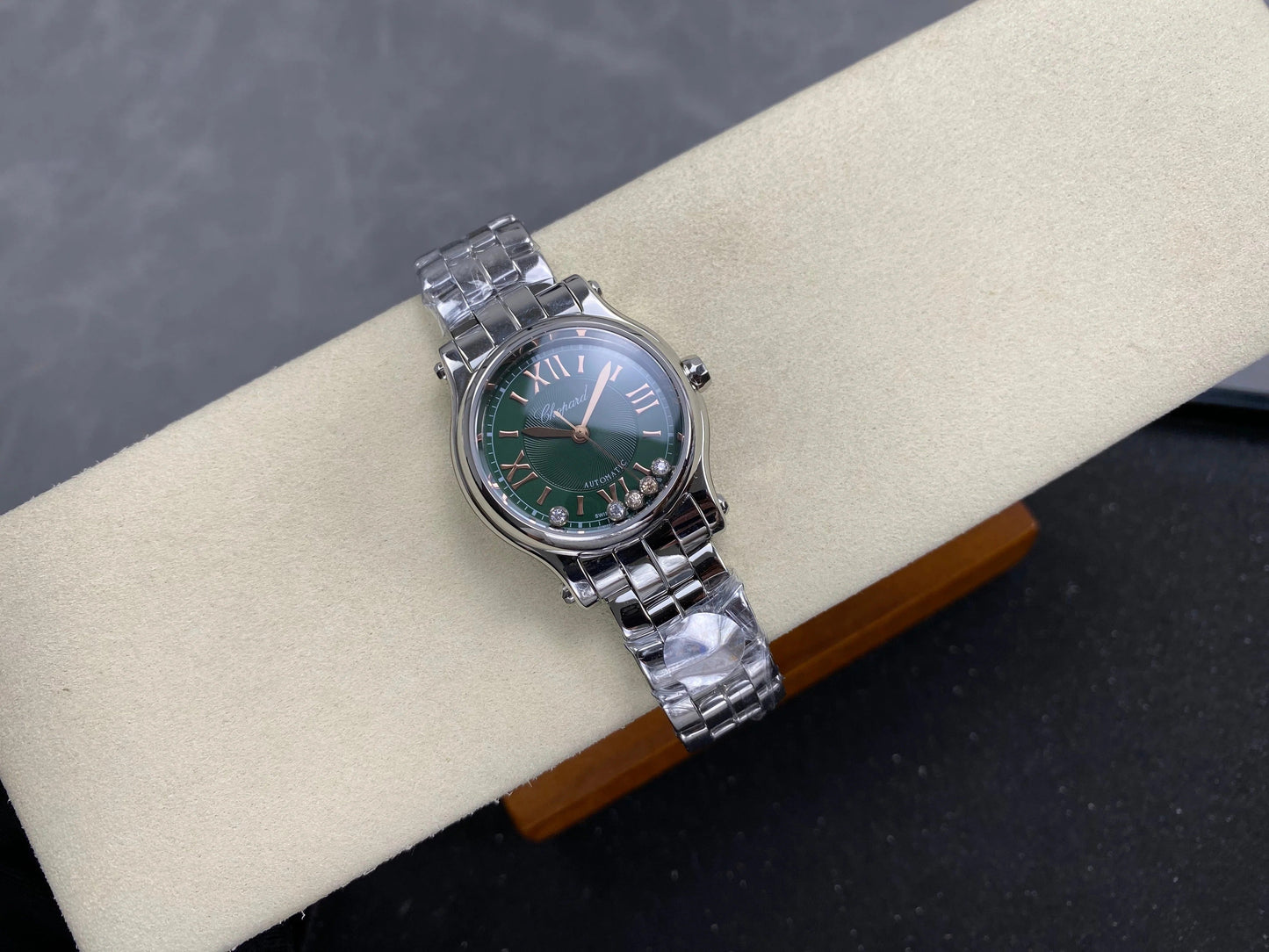 Chopard Happy Sport 30mm Green Diamond Dial Steel