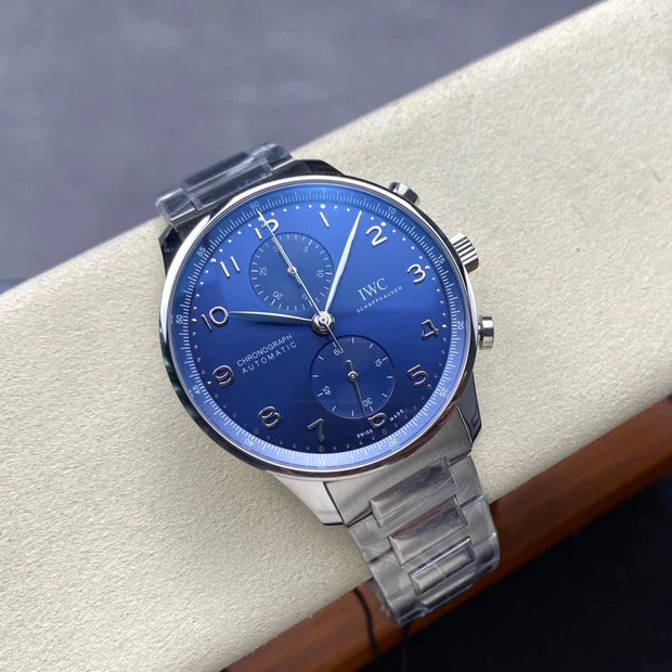 IWC Portuguese 41mm Blue Dial Silver Numerals Steel Case