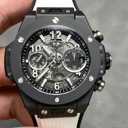Hublot Big Bang Unico Black Magic 42mm White Rubber Strap