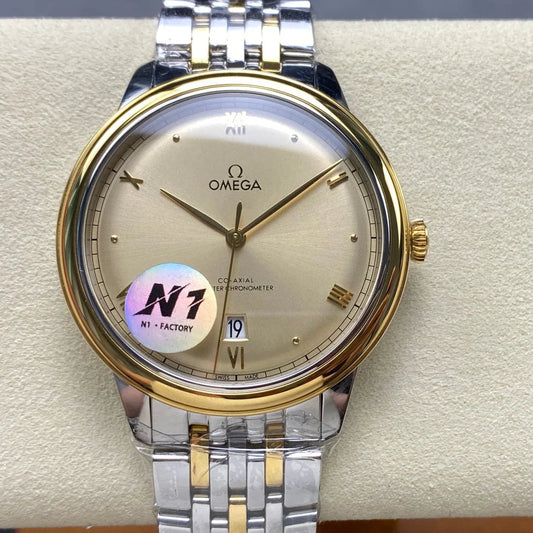 Omega De Ville Prestige Co-Axial Master Chronometer 41mm Gold Dial Watch