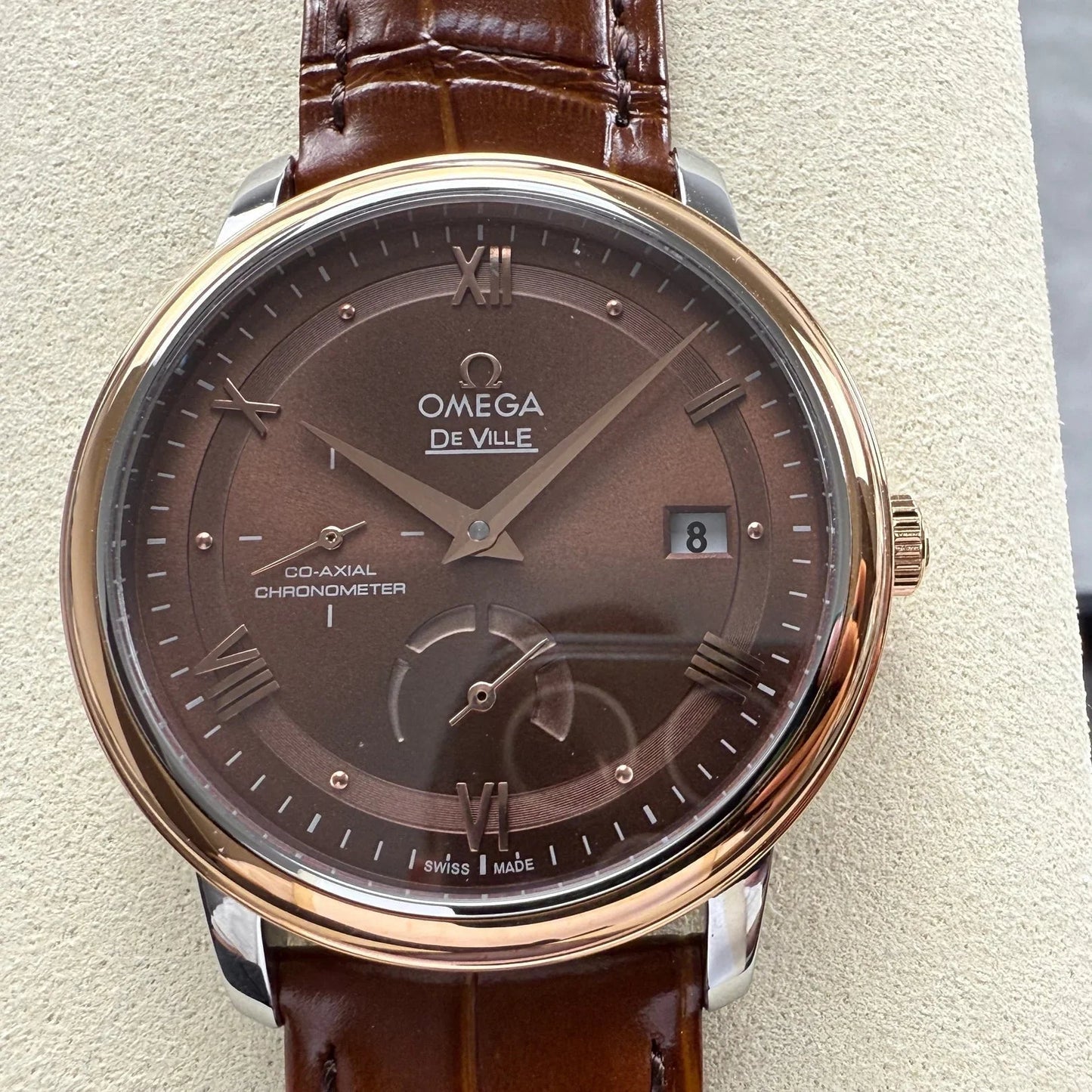 Omega De Ville Prestige Co-Axial Power Reserve 39.5 mm Brown Dial