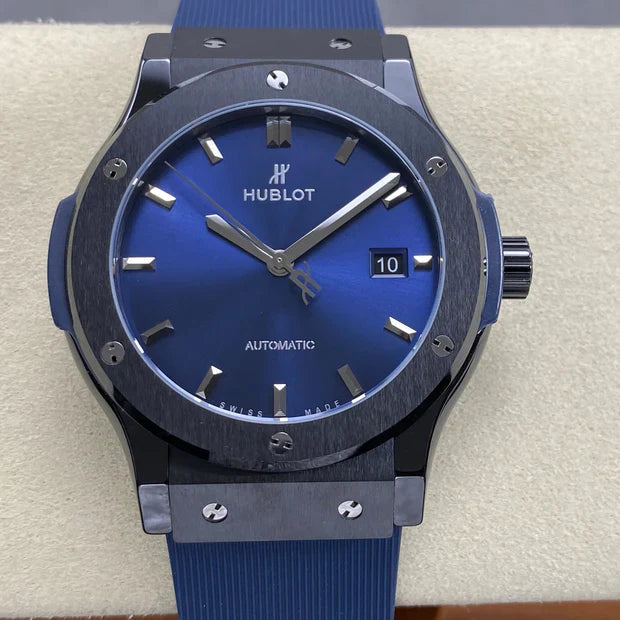 Hublot Classic Fusion Blue 42mm Blue Dial Rubber Strap