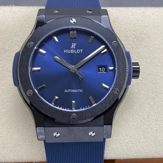 Hublot Classic Fusion Blue 42mm Blue Dial Rubber Strap