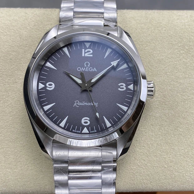 Omega Seamaster Railmaster 38mm Steel Grey Dial