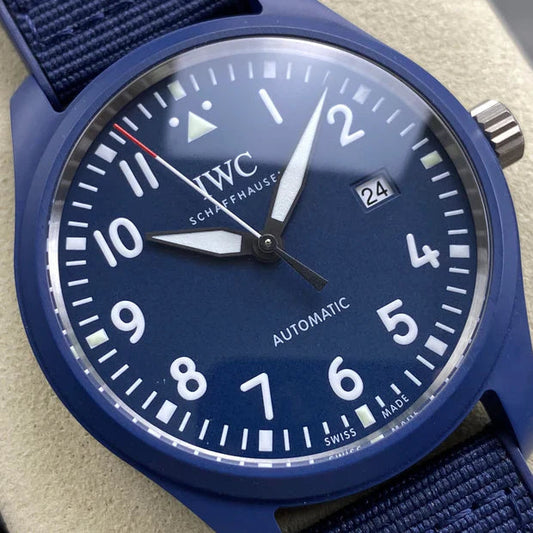 IWC Pilot's Mark XVIII 41mm Dark Blue Dial Rubber Strap