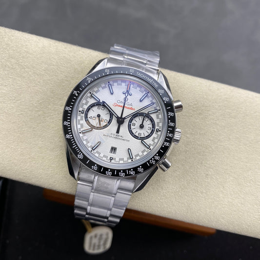Omega Seamaster 42mm White Dial Black Bezel Steel
