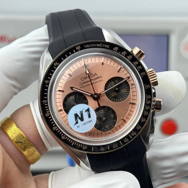 Omega Speedmaster Moonwatch Professional 42mm Rose Gold Dial Stainless Steel
