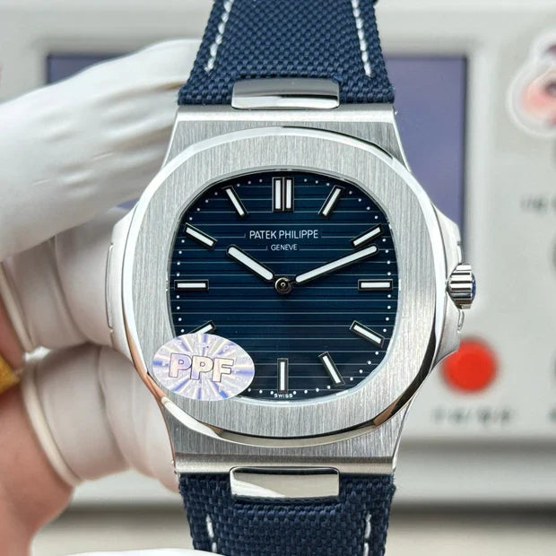 Patek Philippe Nautilus 41mm Blue Dial Fabric Strap