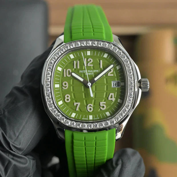 Patek Philippe Nautilus 38.8mm Green Dial Green Strap