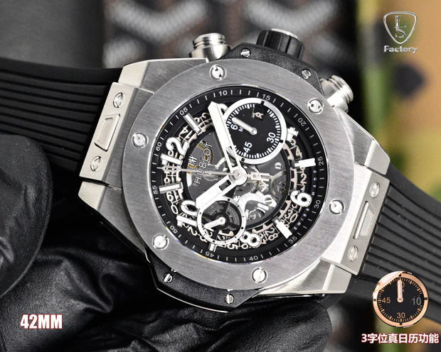 Hublot Big Bang Unico Titanium 42mm Watch with Black Rubber Strap