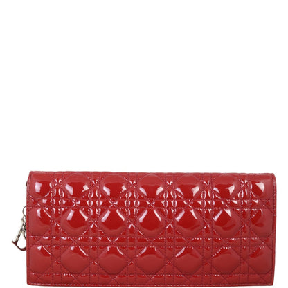 Dior Lady Dior Patent Cannage Pouch