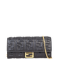 Fendi Baguette FF Embossed Wallet on Chain