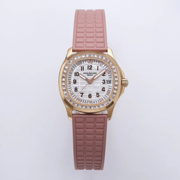 Patek Philippe Aquanaut Luce 35.6mm Rose Gold Case Pink Rubber Strap