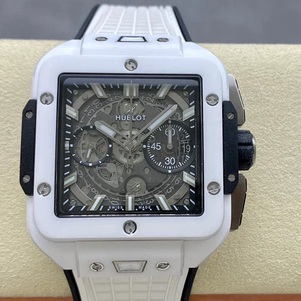 Hublot Square Bang Unico White Ceramic 42mm Watch