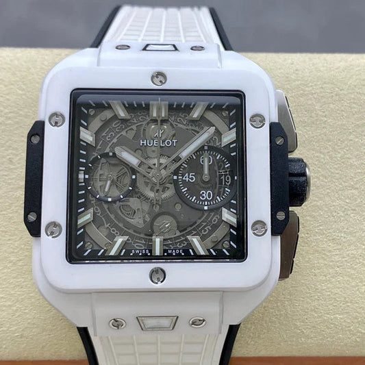 Hublot Square Bang Unico White Ceramic 42mm Watch
