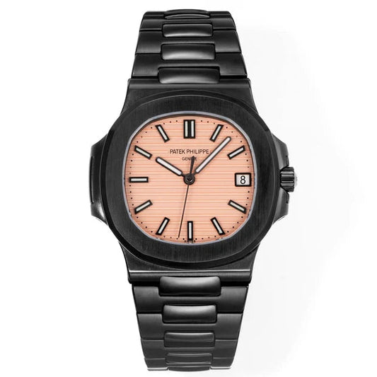 Patek Philippe Nautilus 5711 Peach Pink Dial Black Case Watch