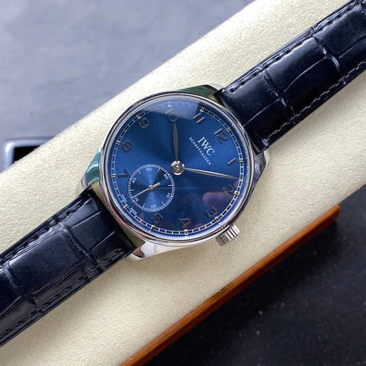 IWC Portuguese 40.4mm Dark Blue Dial Steel Case Crocodile Leather Strap