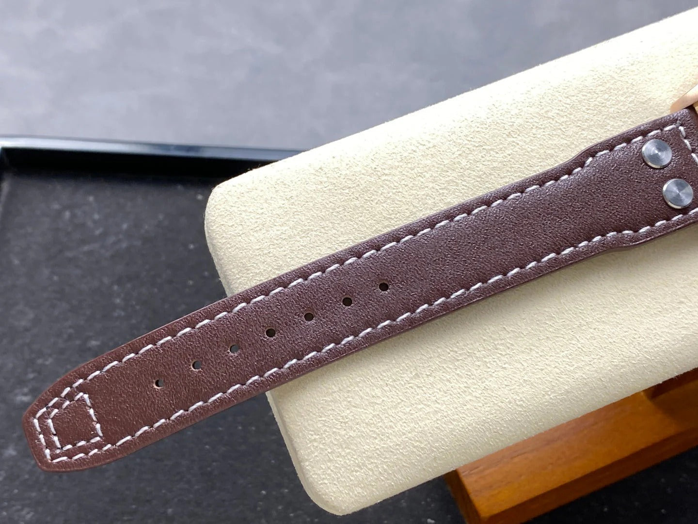 IWC Big Pilot 46mm Brown Dial Pink Gold Case Leather Strap