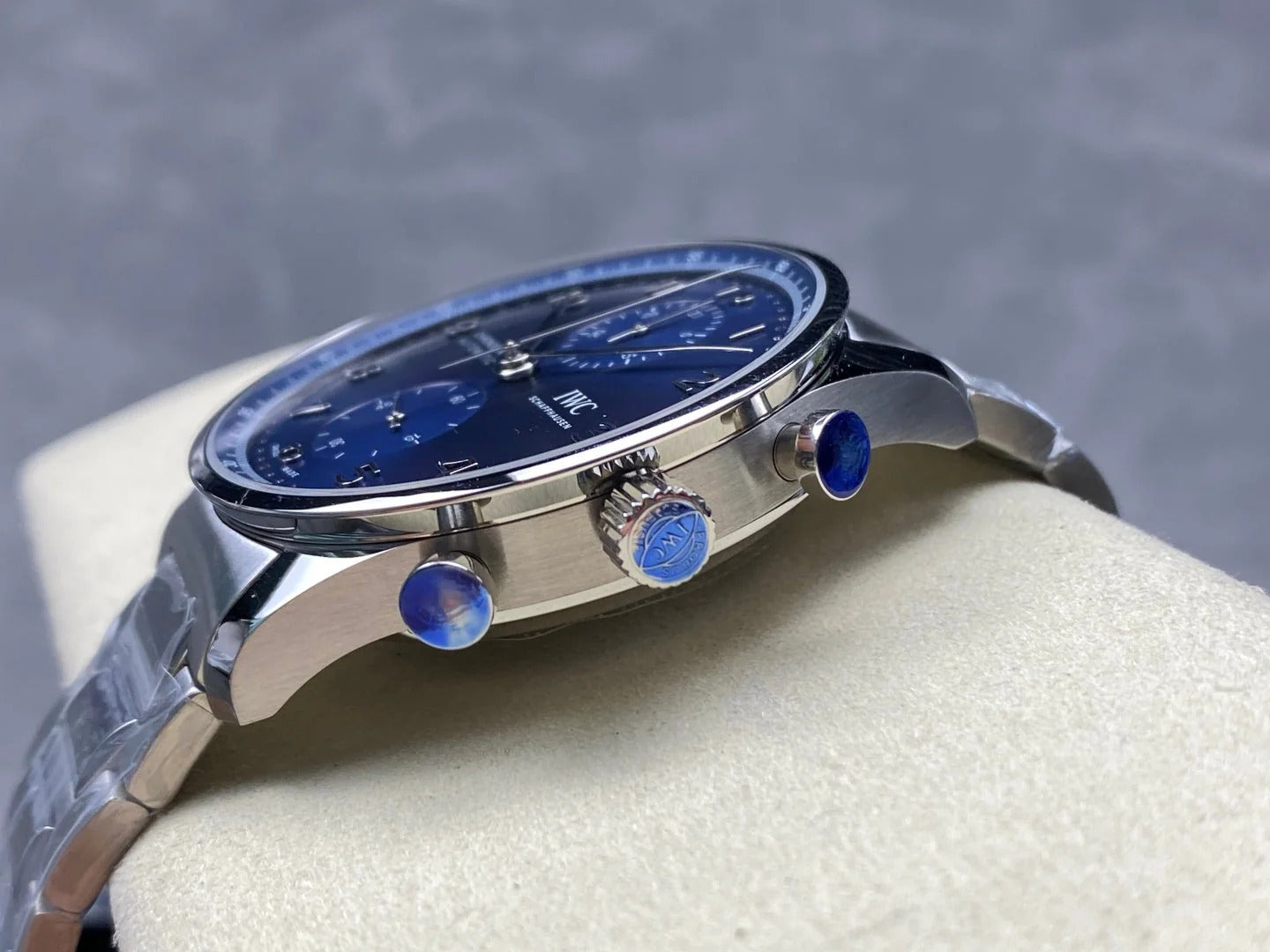 IWC Portuguese 41mm Blue Dial Silver Numerals Steel Case