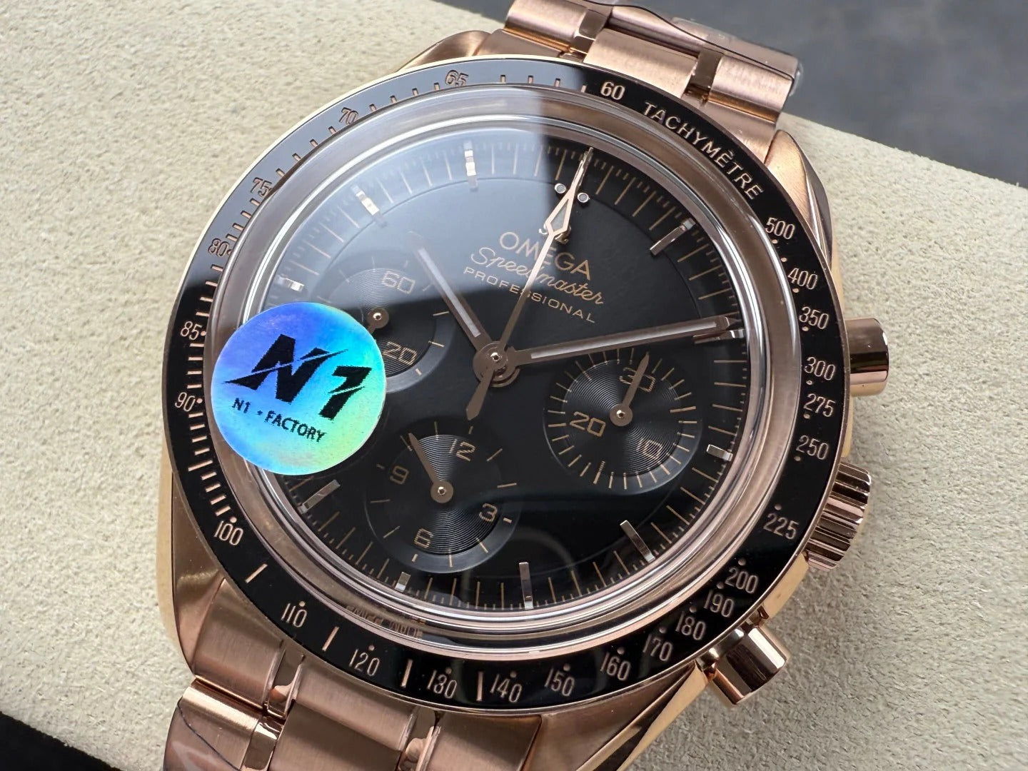 Omega Speedmaster Professional Moonwatch 42mm Rose Gold Black Dial 233474