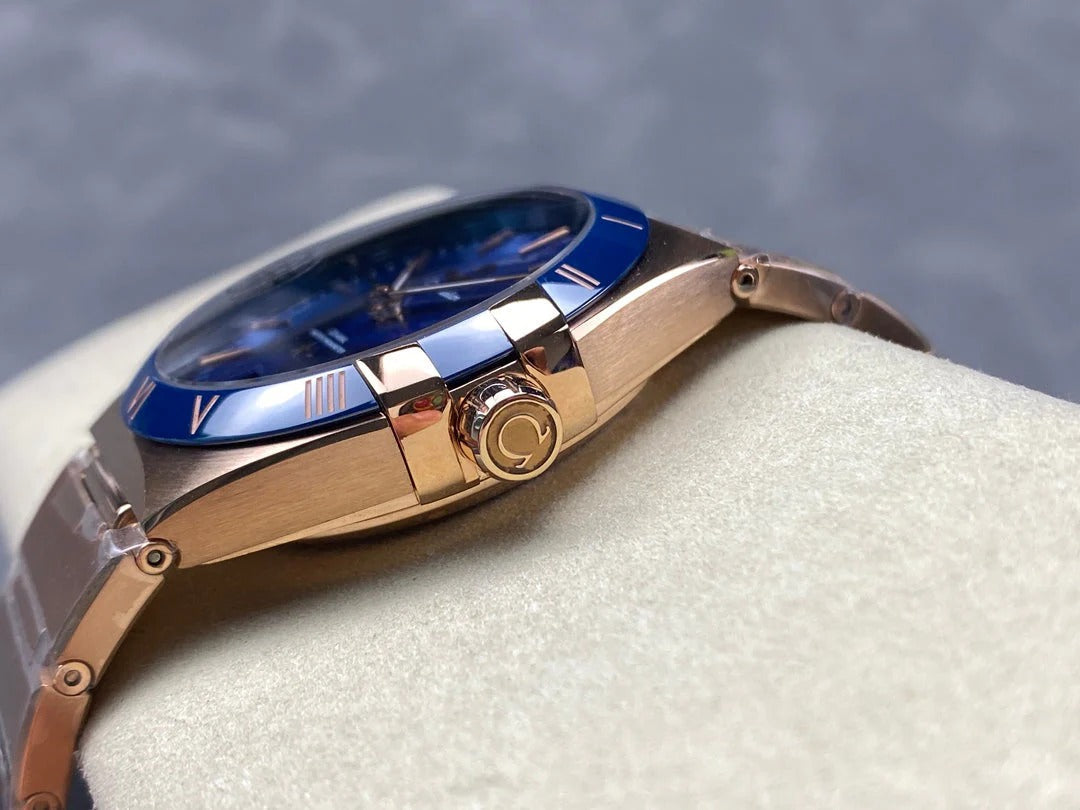 Omega Constellation Co-Axial Master Chronometer 41 mm Rose Gold Steel Blue Dial