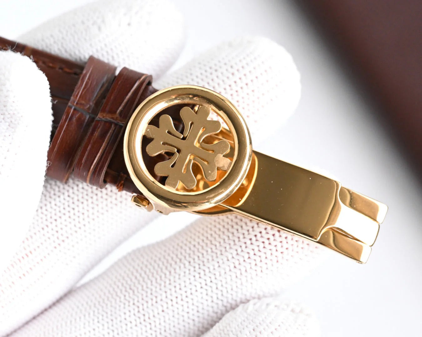 Patek Philippe Annual Calendar 42mm Gold Case Brown Leather Strap