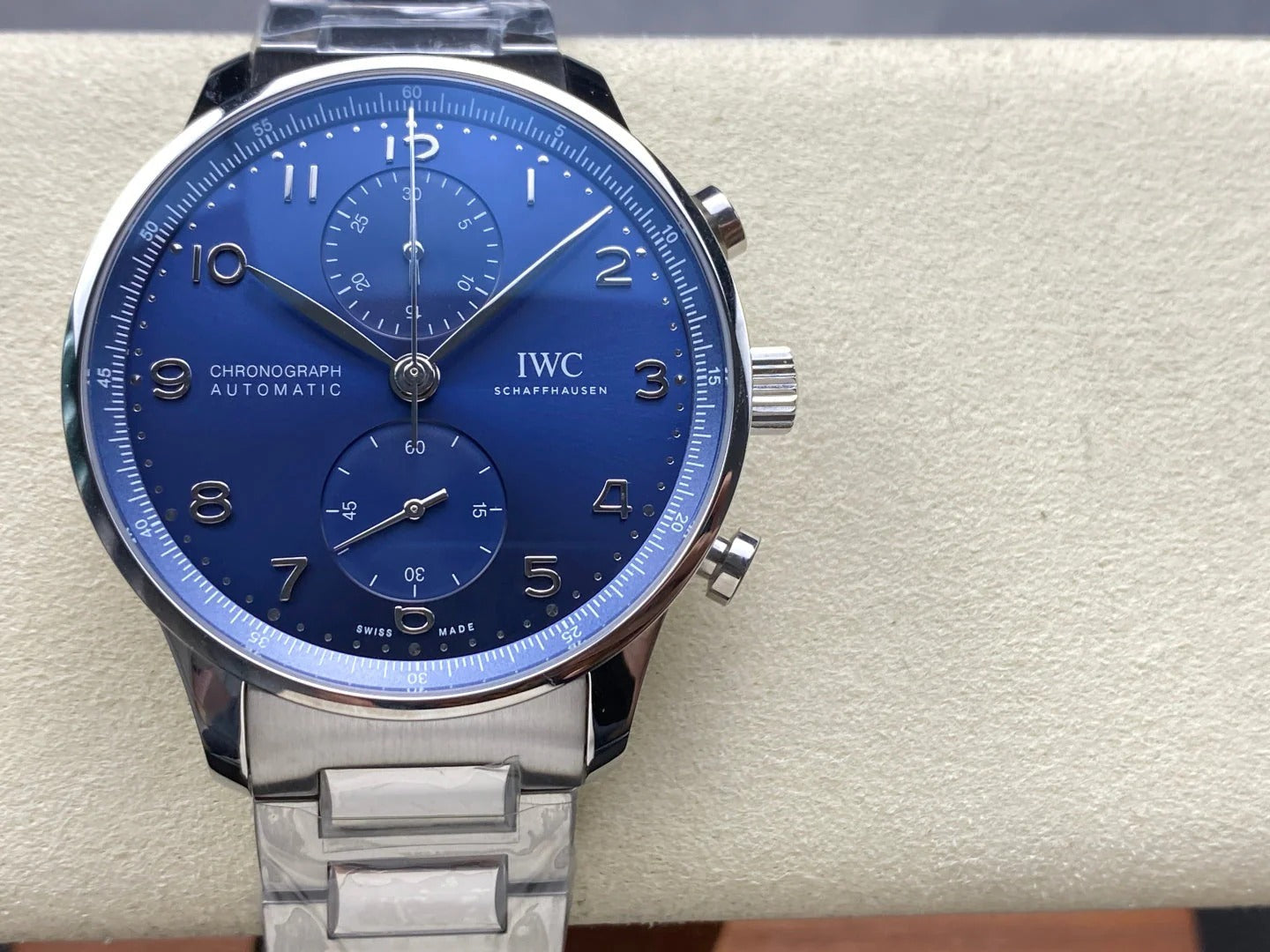 IWC Portuguese 41mm Blue Dial Silver Numerals Steel Case