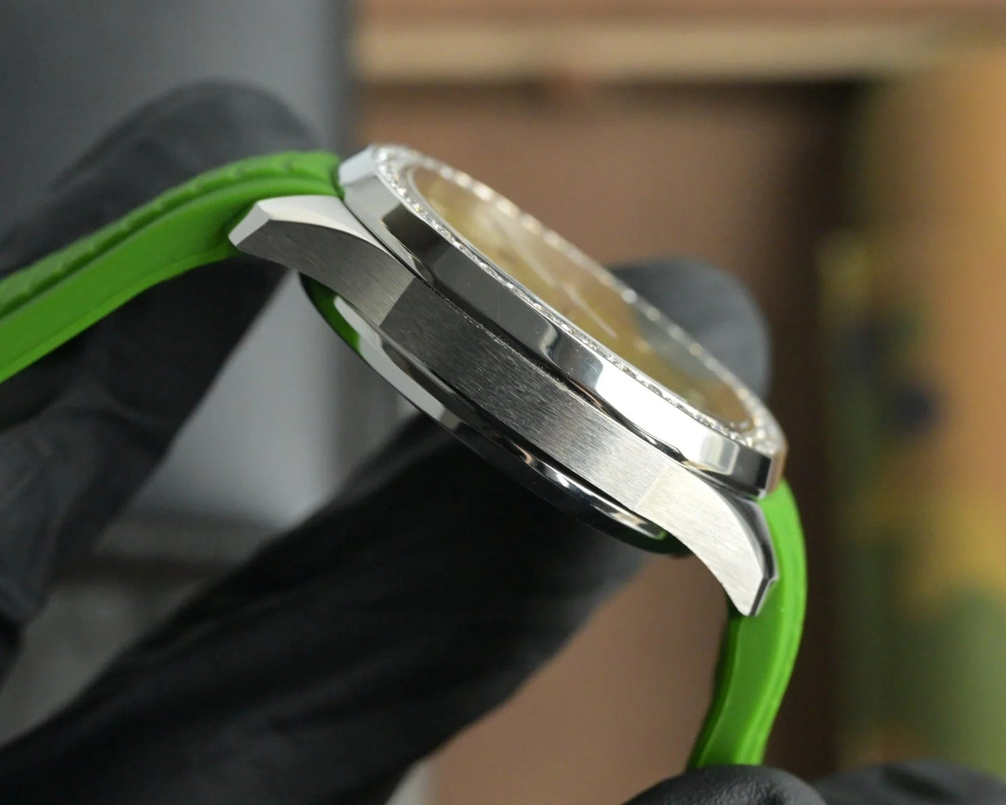 Patek Philippe Nautilus 38.8mm Green Dial Green Strap