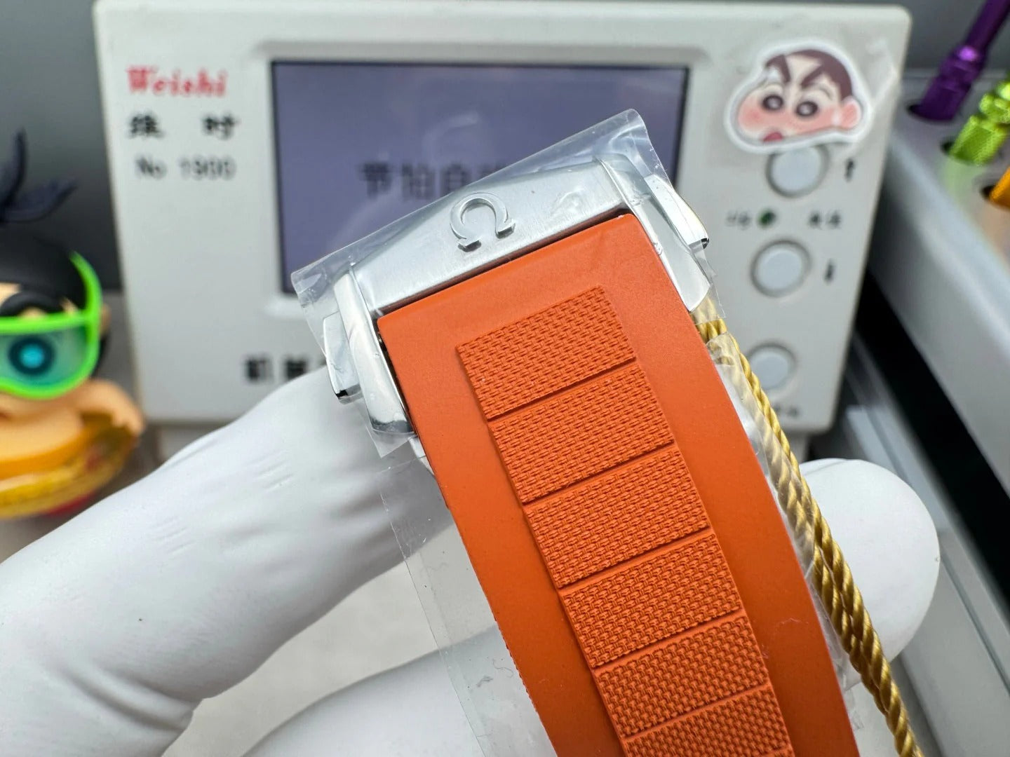 Omega Seamaster Planet Ocean 600M 42mm Steel Black Dial Orange Rubber Strap