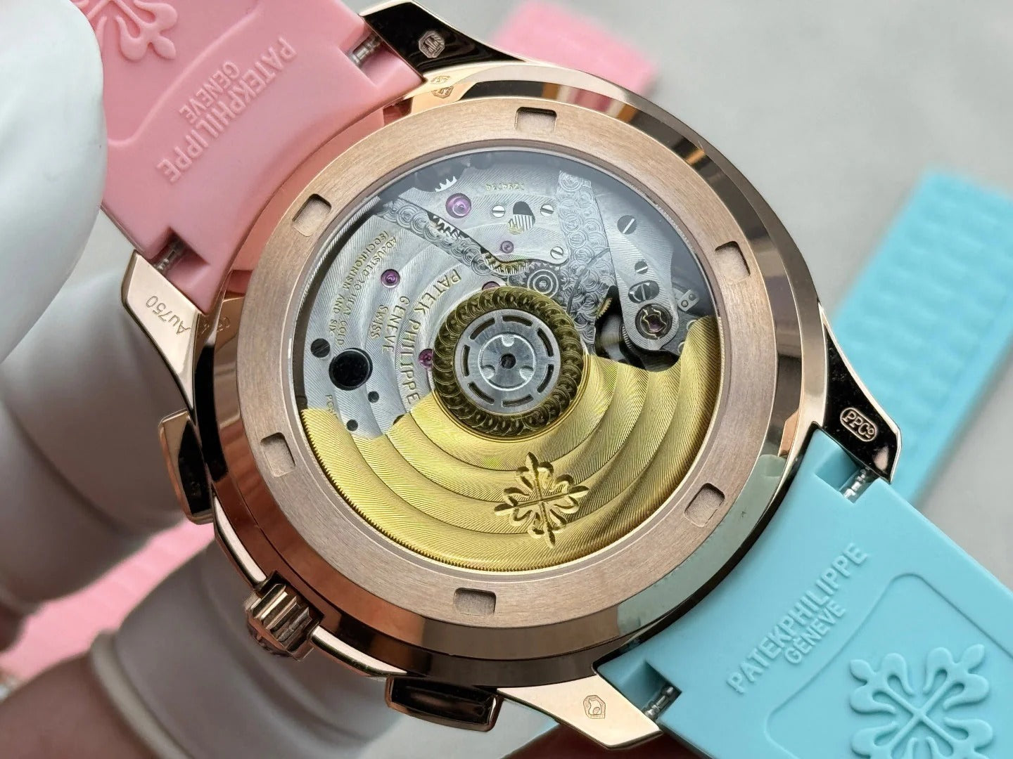 Patek Philippe Aquanaut Luce “Rainbow” Chronograph 40mm Blue Pink Rubber Strap