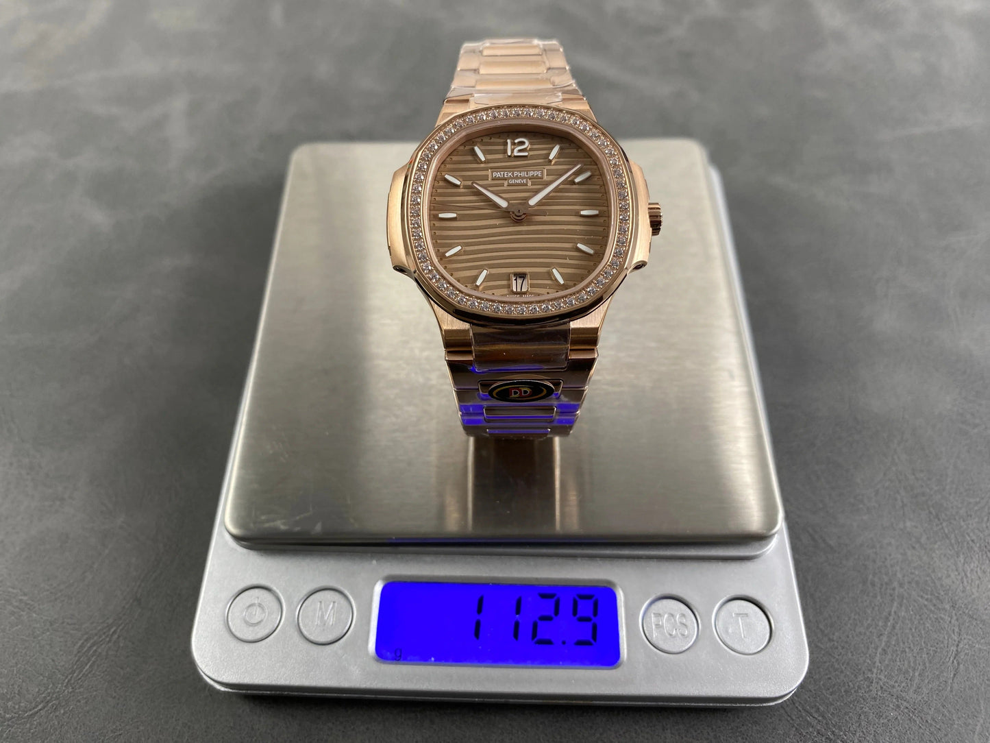 Patek Philippe Nautilus 35.2mm Rose Gold Case Tan Dial
