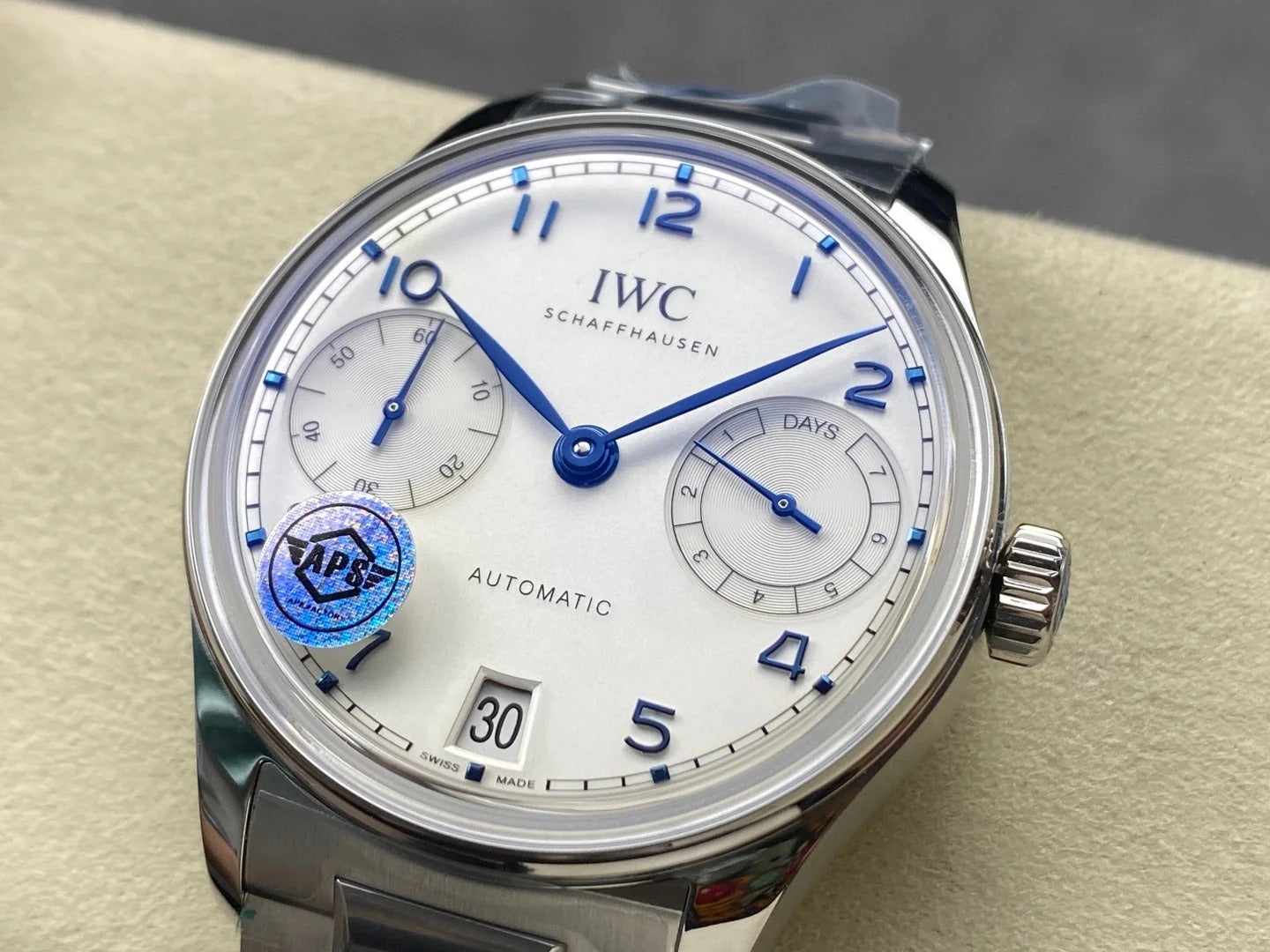 IWC Portuguese 42.4mm Cream Dial Steel Case Blue Numerals
