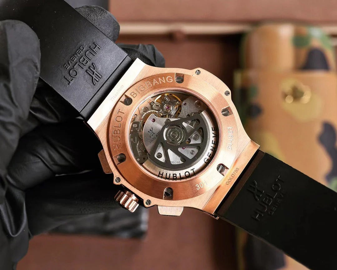 Hublot Big Bang 44 mm Rose Gold Case Black Rubber Strap