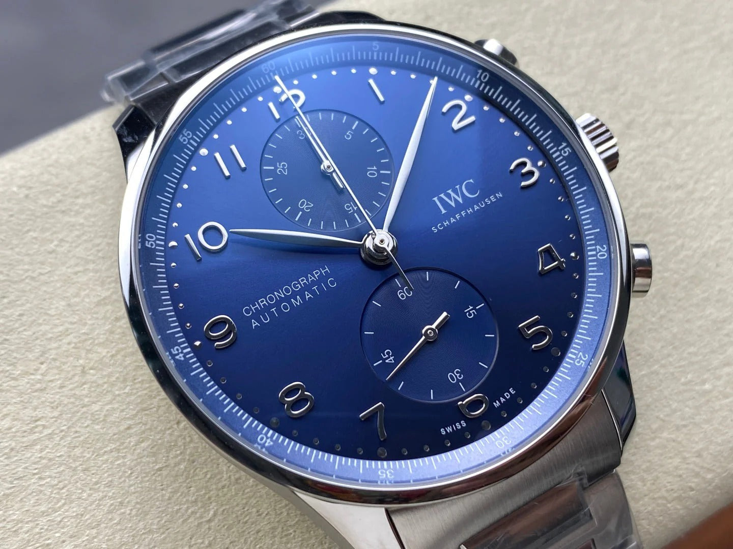 IWC Portuguese 41mm Blue Dial Silver Numerals Steel Case