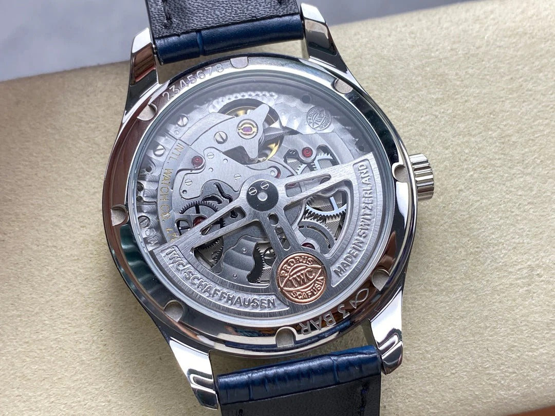 IWC Portuguese 40.4mm Cream Dial Blue Numerals Crocodile Leather